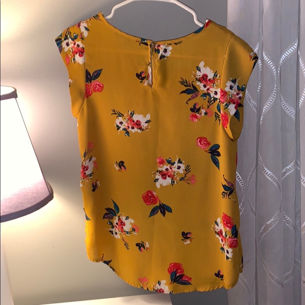 Yellow floral top